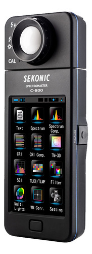 Fotómetro Sekonic C-800 Spectromaster con pantalla de 4,3 pulgadas, negro