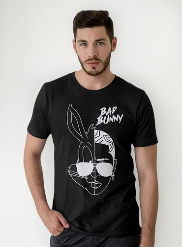 Polera Bad Bunny, Bugs Bunny, 100% Algodón Concierto