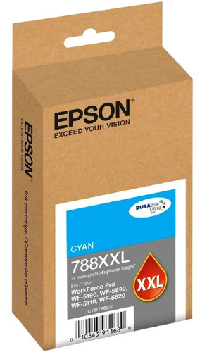 Cartucho Epson T788 T788220a Cyan Original Wf 5190 5690