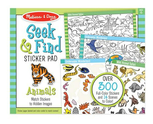 Cuaderno Buscapalabras Animales - 400+ Stickers, 14 Escenas 