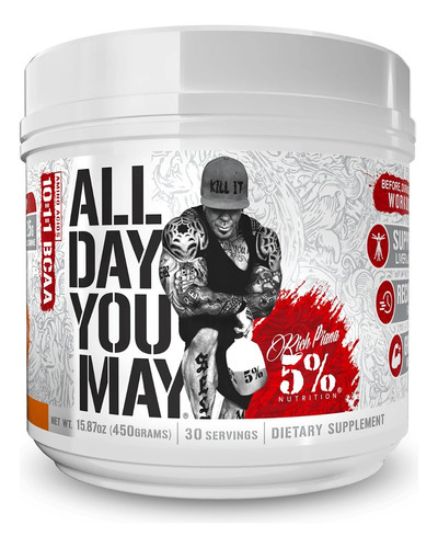 5% Nutrition All Day You May Aminoacidos 30 Servs Sabor Push Up