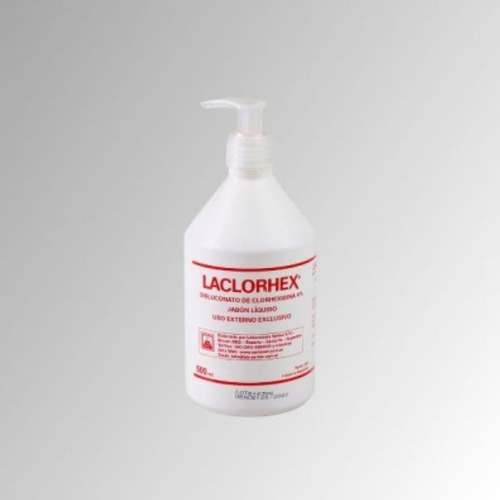 Jabon De Clorexidina Al 4% Ml Con Dispenser De 500ml X 5uni
