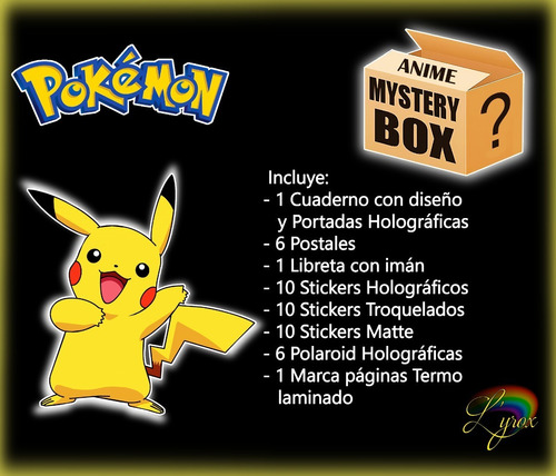 Caja Misteriosa Pokémon Mystery Box Anime Envío Gratis