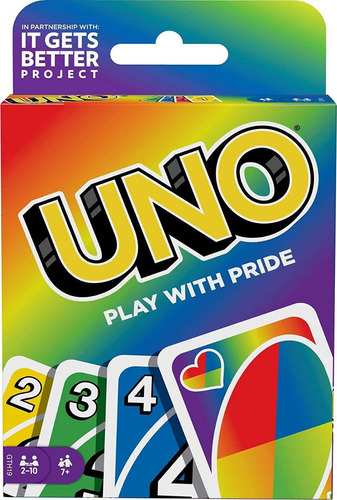 Mattel Games Uno Play With Pride - Juego De Cartas Original