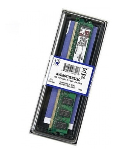 Memória Ram 2gb 1x2gb Kingston Kvr667d2n5/2g Valueram