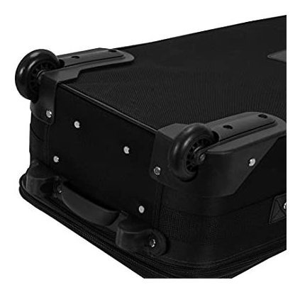 Maleta De Viaje 2 Ruedas Con Equipaje Mano Color Negro 2 Pz