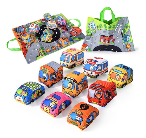 Juguete De Coches Blandos Con Bolsa De Almacenamiento De