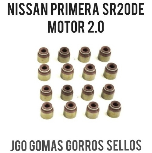 Juego Goma Gorro Sello Valvula Nissan Primera Sr20de 2.0 