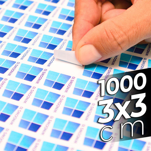 1000 Etiquetas Stickers Personalizados 3 Cm Full Color Vinil