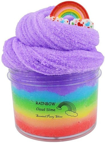Rainbow Cloud Slime, No Pegajoso Y Super Soft Perfumado...