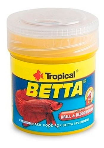 Tropical Betta Alimento 15g Krill Quironómidos Escamas Peces