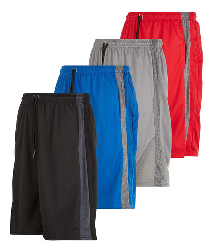 Conjunto De 4 Pantalones Cortos De Baloncesto Hombre, P...