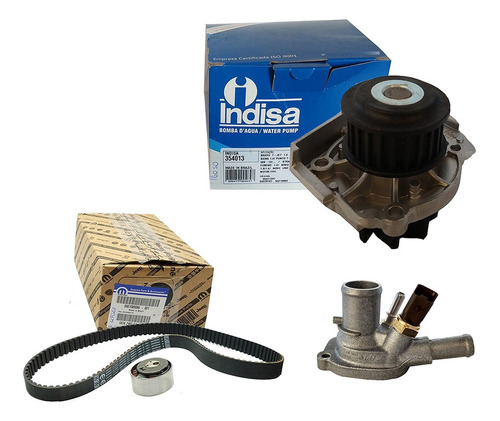 Kit Correia Tensor Valvula Bomba D'agua Fiat 500 Strada