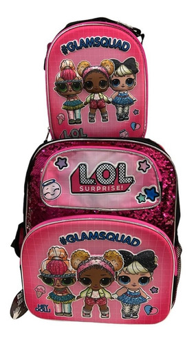 Mochila Lol Back Pack  Mod 32156 Hermosa Con Lonchera 