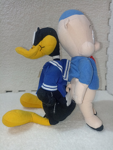 2 Peluches Porky Y Pato Lucas Nanco 2003-2005 Warner Bros Multicolor (Usado)