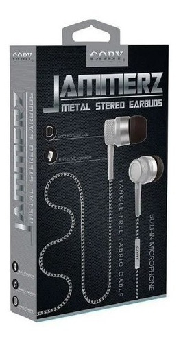 Auriculares In Ear Metalicos Con Microfono Cable Tela Coby
