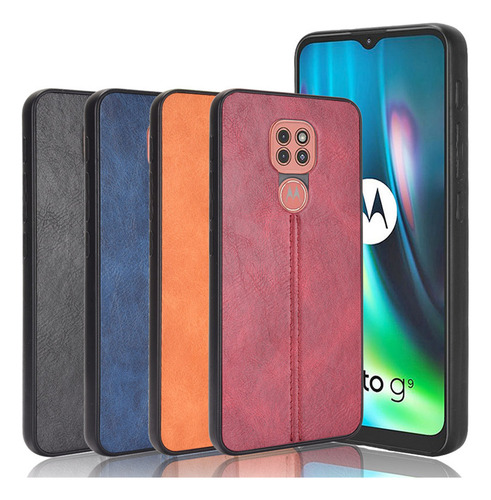 ·/-·/-funda Para Motorola Moto G9/g9 Play/e7 Plus Con Estampado De Piel De Vacuno, Costuras A Prueba De Golpes, Funda De