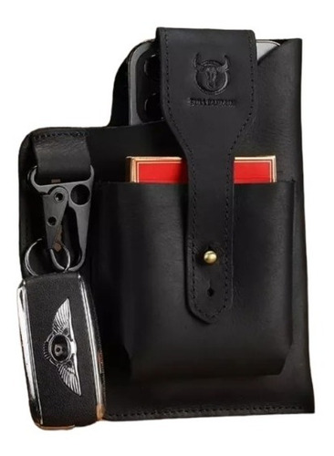 Porta Celular Cigarrera Cuero Bullcaptain Yb 073