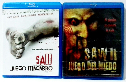 Pack 2 Blu Ray Saw 1 Juego Macabro Y Saw 2 Juego Del Miedo Mercado Libre