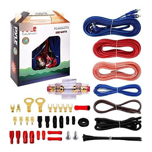 Pyle Car Audio Wiring Kit - 20ft 8 Gauge Power Wire 1000 Wat