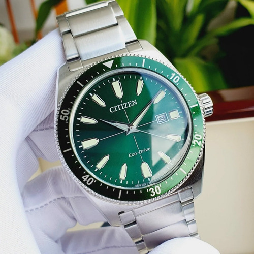 Citizen Brycen Ecodrive Green Dial Aw1598-70x Color de la correa Gris Color del bisel Gris Color del fondo Verde