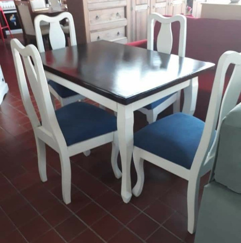 Comedor De 4 Sillas Madera Con Mesa De 120x80