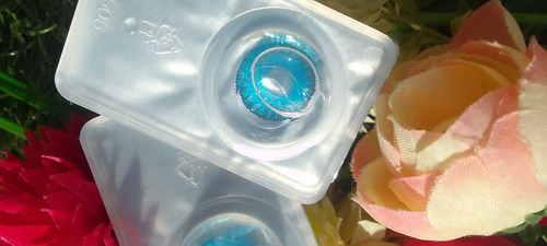 Lentes De Contacto Anual - Novmas - Azul Brillante Azul Brillante