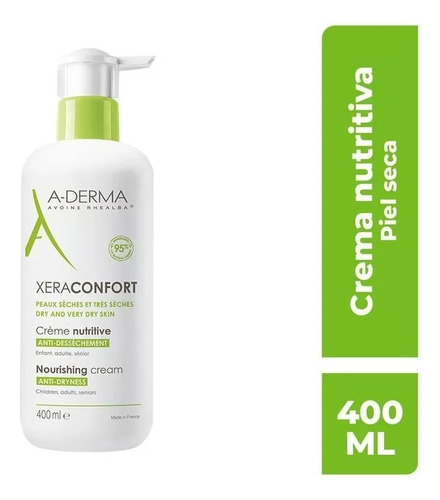 A-derma Xera-mega Confort Crema Hidratante Piel Seca 400ml 
