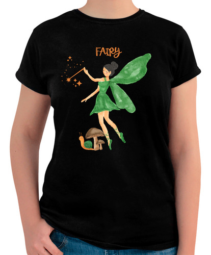 Playera Blusa De Mujer Estampado De Hada Destellos Fairy