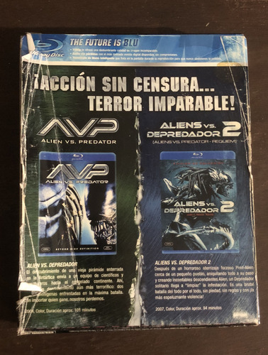 Alien Vs Depredador 1 Y 2 Pelicula 2 Blu-ray (Usado)