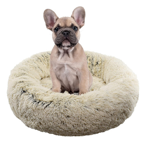 Cama Para Mascotas Fuzzball Fluffy Luxe, Calmante Donut Cudd