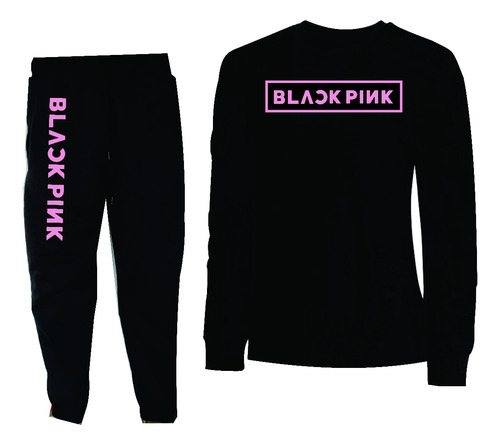 Conjuntos Sudadera + Buzo Cr Grupo Black Pink Kpop Logo