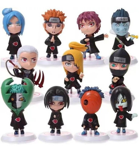 Set De 12 Figuras Akatsuki Naruto Shippuden+regalos Anime