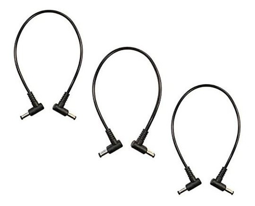 Cables Patch Dc 5.5 Mm X 2.1 Mm, Paquete De 3, 1 Pie, Ángulo