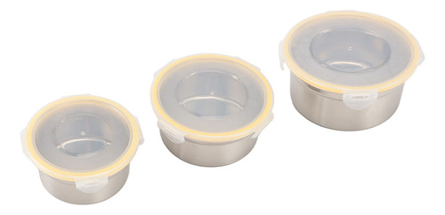 Paquete De 3 Tapas Para Recipientes De Alimentos De Acero In