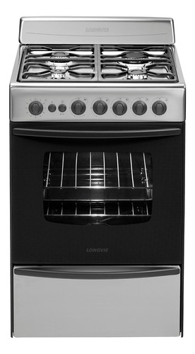 Imagen 3 de 7 de Cocina Multigas Longvie 13501xf Acero Inoxidable 56cm