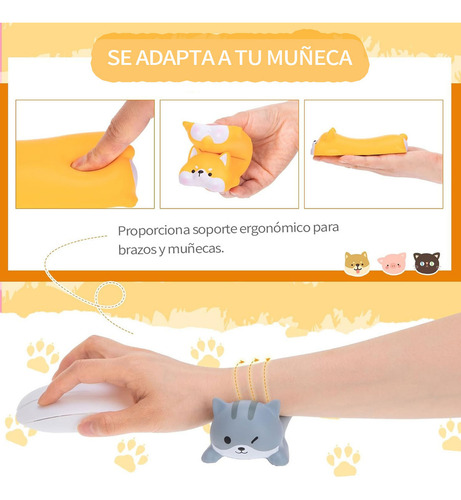 3 Peças De Apoio Para Pulso E Teclado E Suporte Para Mouse