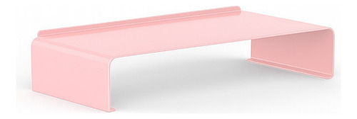 Soporte Eleva Monitor Cpu Escritorio Oficina Teclado Colores Rosa