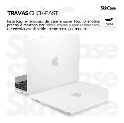 Capa P/ Macbook Air 15 M2 M3 M4 2023/2025 Transparente Fosca