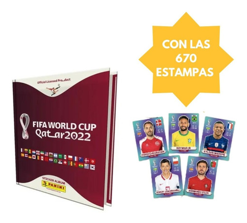 Álbum Pasta Dura Completo Estampas Por Pegar Qatar 2022