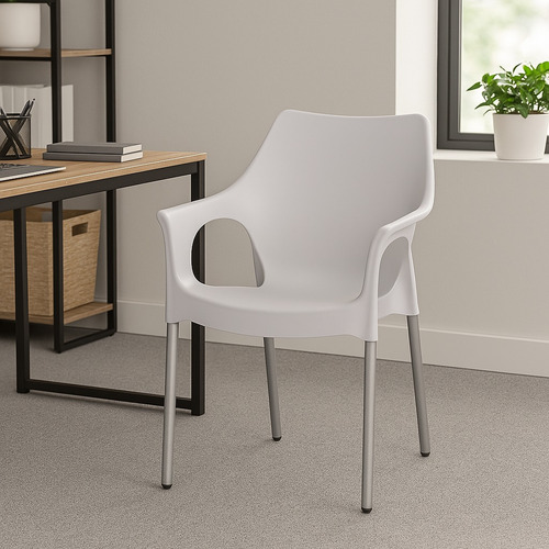Silla De Comedor Oficina Rubi Gemplast X 6 Blanca