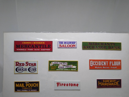 Imagen 7 de 9 de Nico Carteles Con Nombres Empresas Americanas H0 (tma 16)