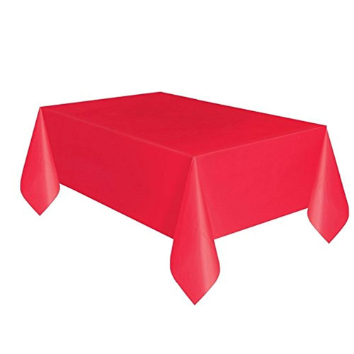 Mantel De Plástico Rojo Rectangular - 54  X 108 