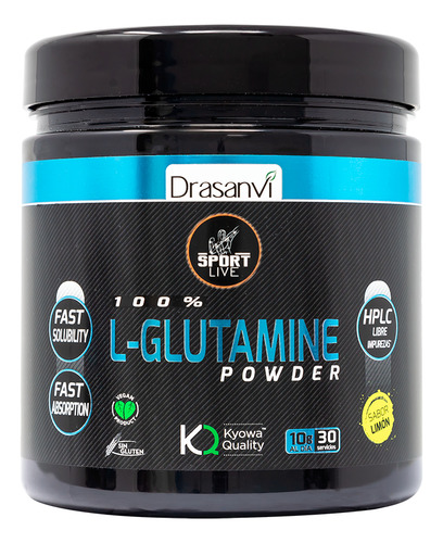 L-glutamina Sabor Limon Sport Live 300 Gramos - Drasanvi