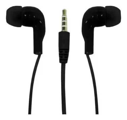 Fone De Ouvido Intra-auricular Com Microfone 3.5mm Slim Cor Preto