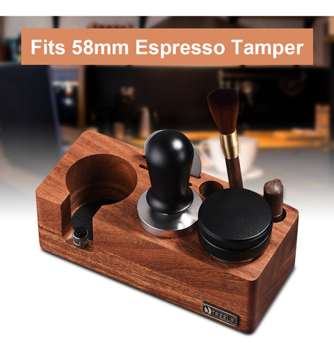 Tamper Station Station Treelf Espresso Tamper Tamping Walnut