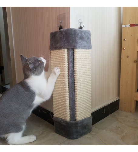 Rascador Esquinero Gato Mascota Sillon Pared Tela Yute Colgable Prevencion De Rasgado De Muebles