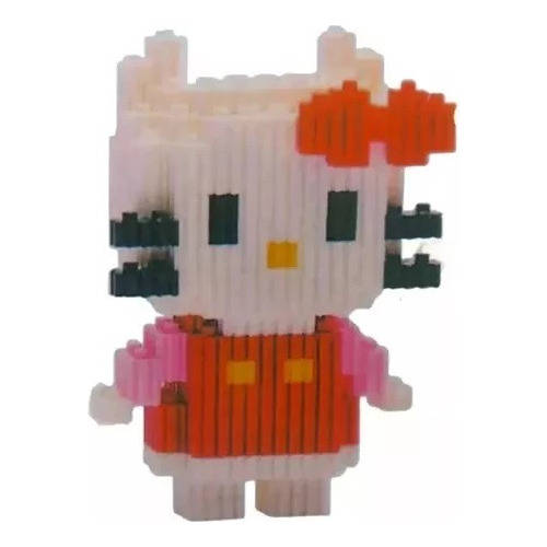 Mini Bloques Didáctico Hello Kitty Figura 3d Armable 450pzs