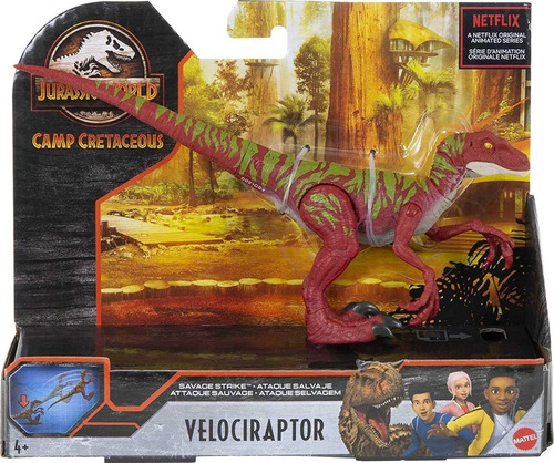 Jurassic World Dinosaurio Velociraptor 19 Cm Original Mattel