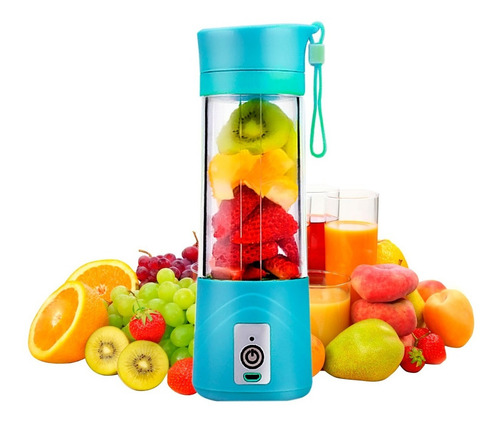 Licuadora Portátil Deportiva Autolimpiante Usb 380ml 4 Hojas
